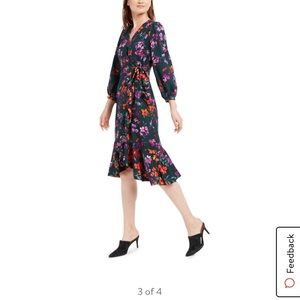 Calvin Klein floral wrap dress